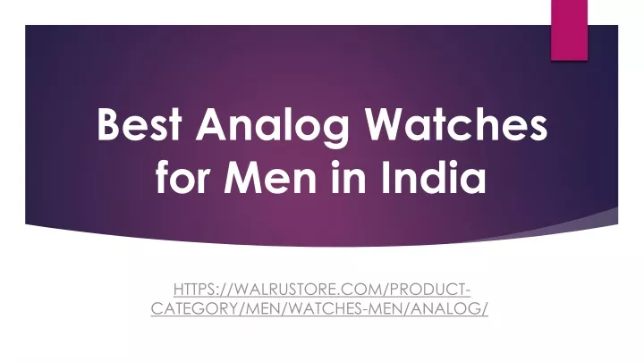 best analog watches for men in india