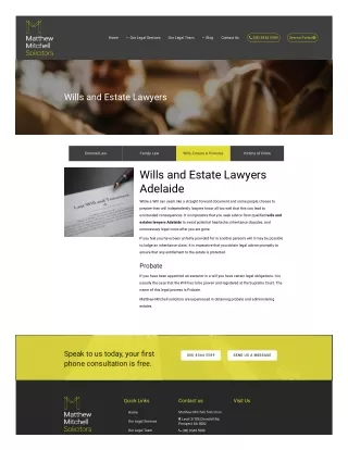 Wills And Estates Lawyers Adelaide