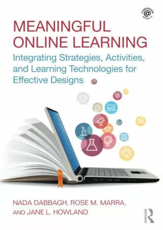 eBOOK  Meaningful Online Learning Integrating Strategies Activities and