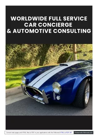 worldwide full service car concierge automotive