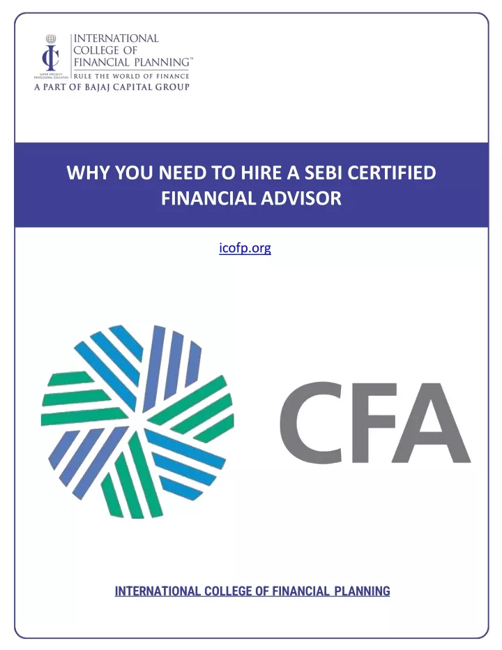 why you need to hire a sebi certified financial