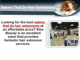 Salons That Do Hair Extensions