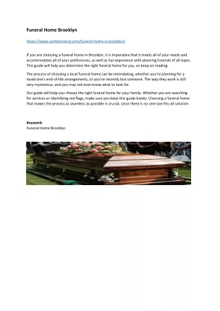 Funeral Home Brooklyn