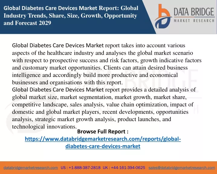 global diabetes care devices market report global