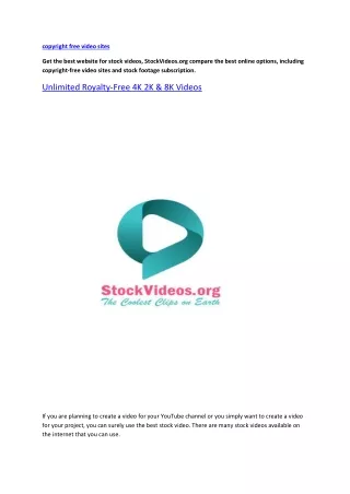 copyright free video sites