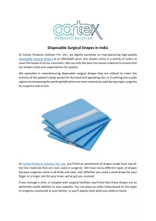 Disposable Surgical Drapes