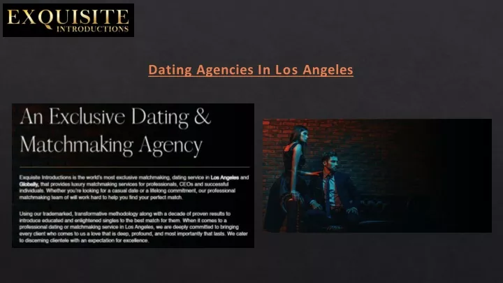 dating agencies in los angeles