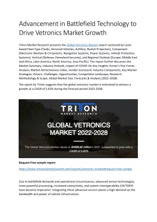 Global Vetronics Market Analysis | Global Opportunities