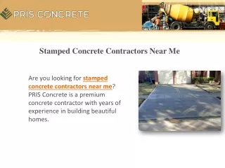 Stamped Concrete Contractors Near Me