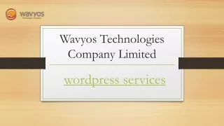 Wordpress Services | Wavyos.com