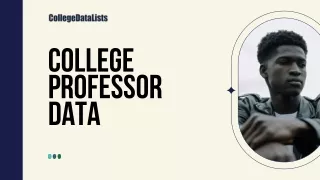 COLLEGE PROFESSOR DATA