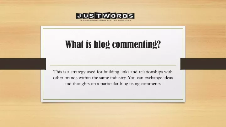 what is blog commenting