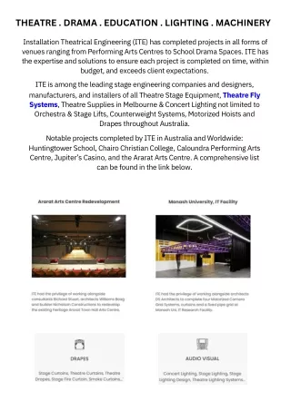 theatre drama education lighting machinery