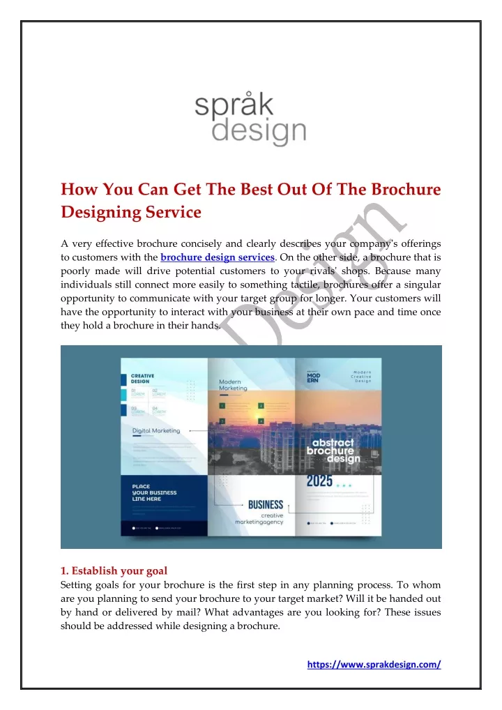 how you can get the best out of the brochure