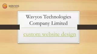 Custom Website Design | Wavyos.com