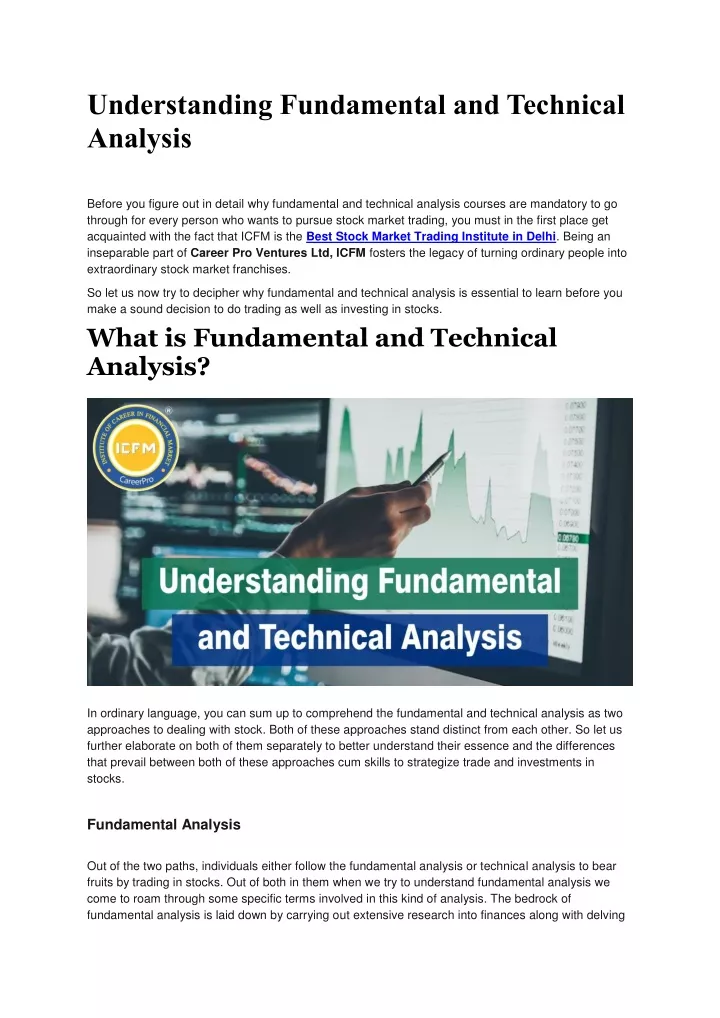 understanding fundamental and technical analysis