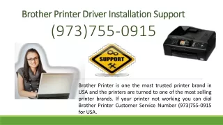 Brother Printer Customer Service Number (973)755-0915