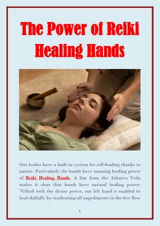 The Power of Reiki Healing Hands