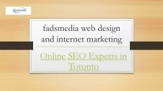 Online Seo Experts in Toronto | Fadsmedia.com