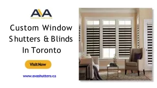 Custom Window Shutters & Blinds In Toronto - Ava Window Fashions