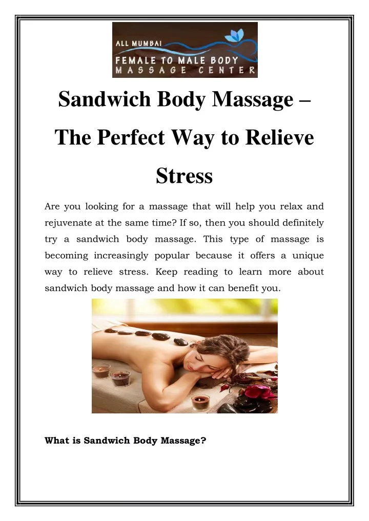 sandwich body massage