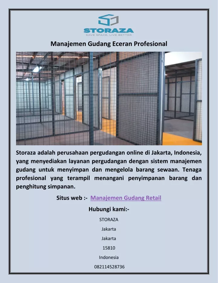 manajemen gudang eceran profesional