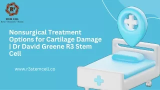 Nonsurgical Treatment Options for Cartilage Damage  Dr David Greene R3 Stem Cell