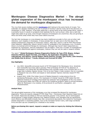 monkeypox disease diagnostics market the abrupt