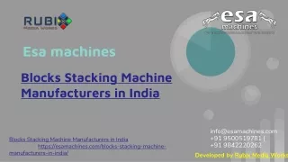 blocks stacking machine manufacturers in india
