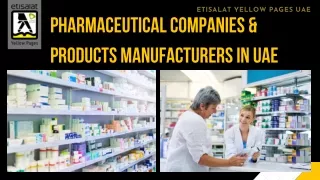 Pharmaceutical Companies & Products manufacturers  in UAE