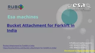 bucket attachment for forklift in india
