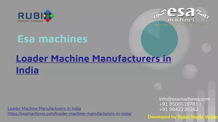 loader machine manufacturers in india