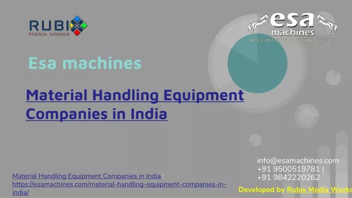 material handling equipment companies in india
