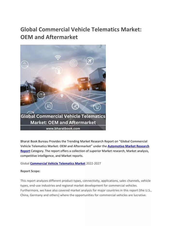 global commercial vehicle telematics market