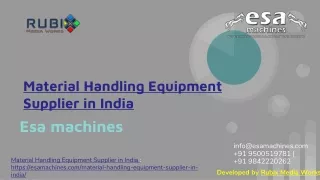 Material Handling Equipment Supplier in India