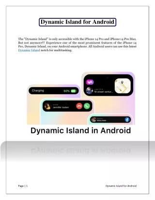 Dynamic Island Theme for Android Smartphone