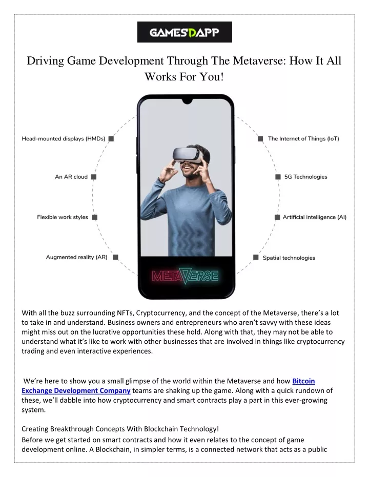 driving game development through the metaverse