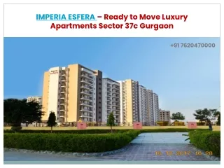 Imperia Esfera Luxury Apartments in Sector 37C Gurgaon
