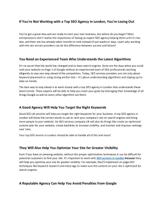 if you re not working with a top seo agency