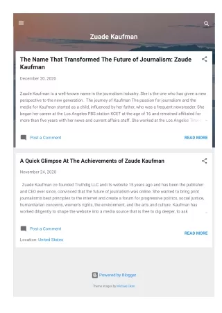The Name That Transformed The Future of Journalism: Zaude Kaufman