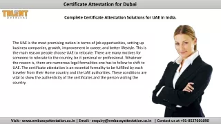 certificate attestation for dubai