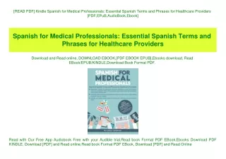 [READ PDF] Kindle Spanish for Medical Professionals Essential Spanish Terms and Phrases for Healthcare Providers [PDF EP