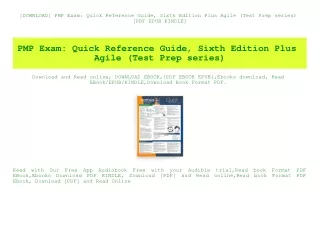 download pmp exam quick reference guide sixth
