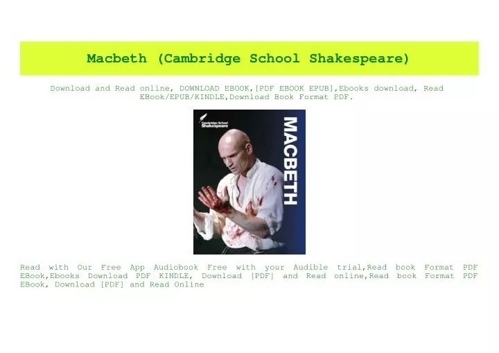 macbeth cambridge school shakespeare