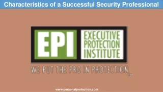 characteristics of a successful security
