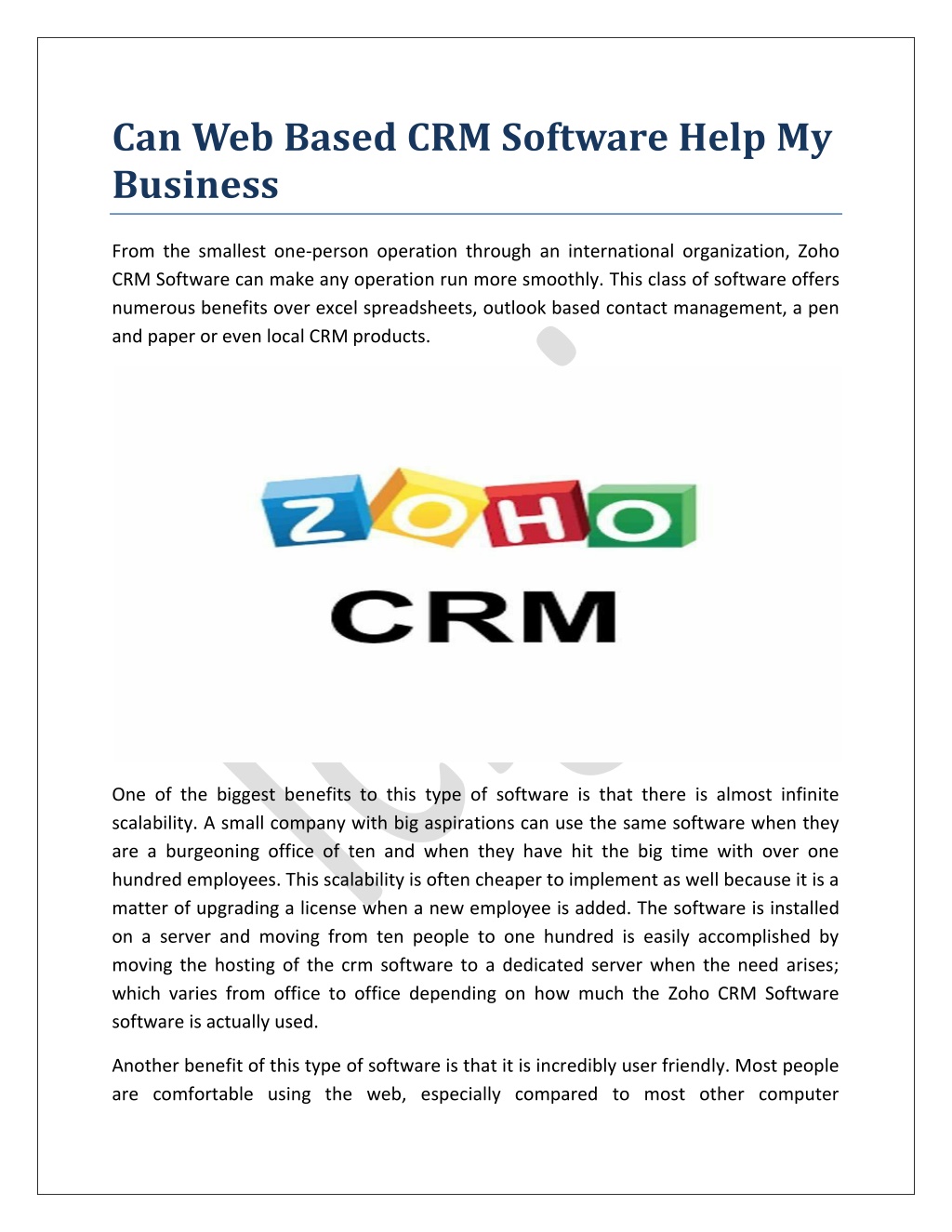 PPT - Can Web Based CRM Software Help My Business PowerPoint ...