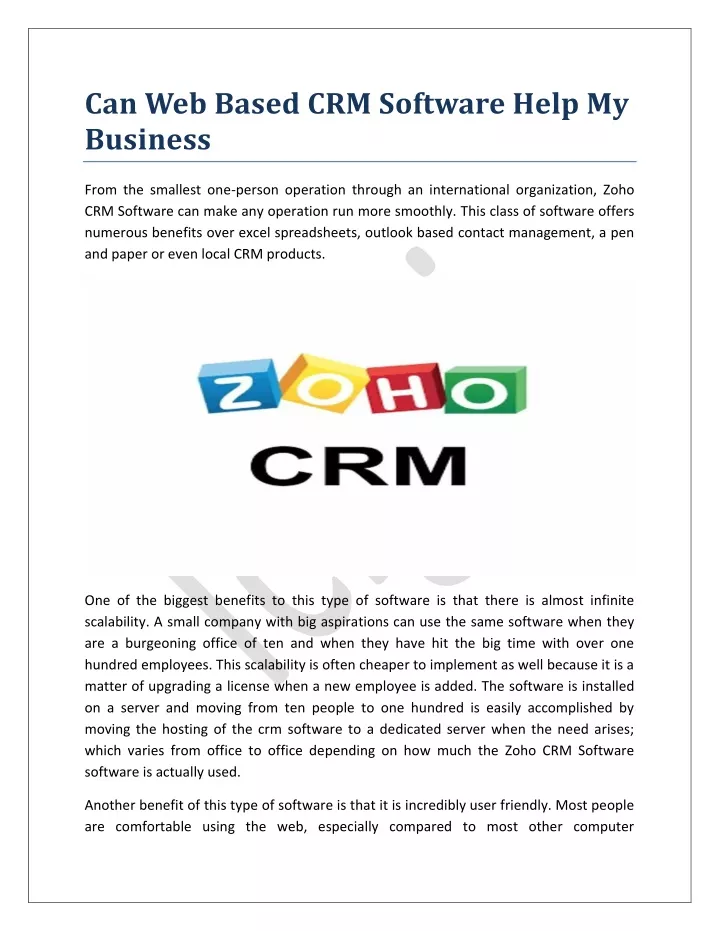 can web based crm software help my business