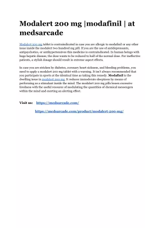 modalert 200 mg modafinil at medsarcade