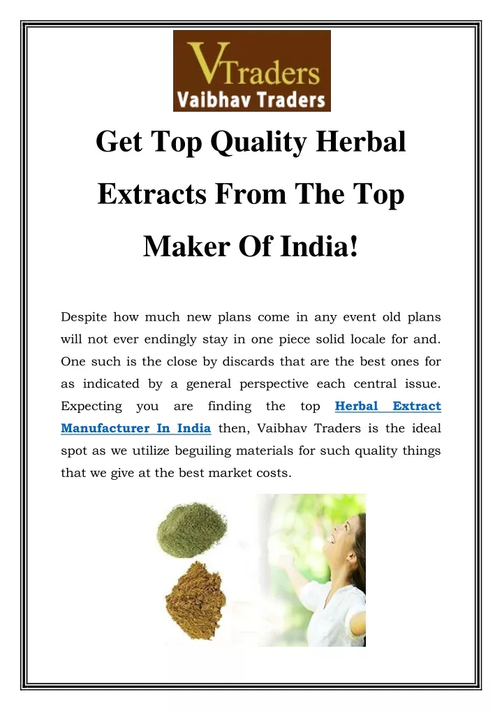 get top quality herbal