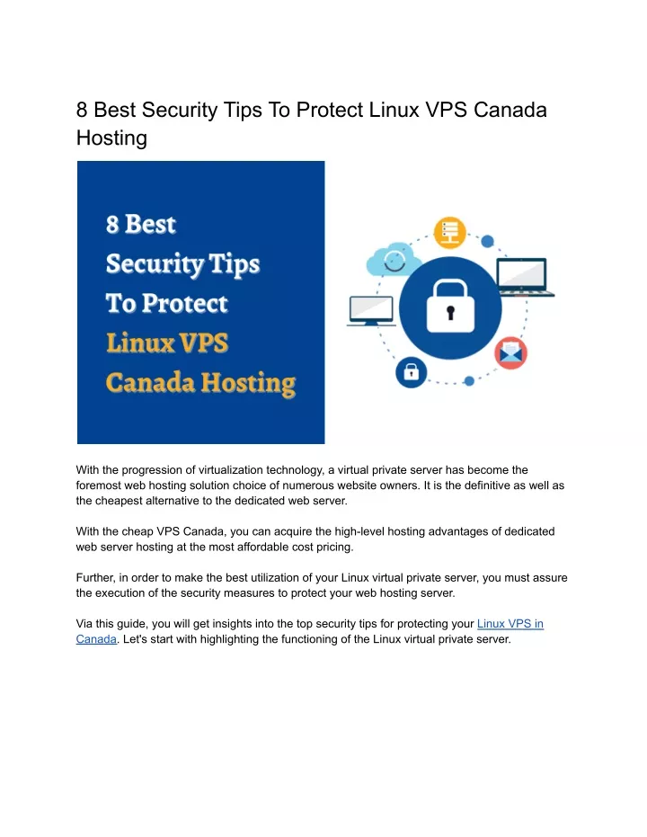 8 best security tips to protect linux vps canada